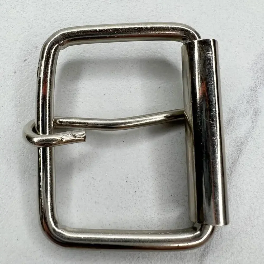 Silver Tone Simple Basic Roller Belt Buckle